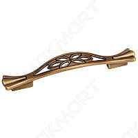 Ручка-скоба 128-096мм, отделка бронза античная французская 9.1360.128096.25