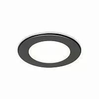 Комплект из 3-х светильников LED ATOM, 4000K(нейтральный белый), отделка черный матовый, врезной