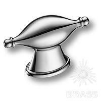 4124 016MP02 Ручка кнопка современная классика, глянцевый хром 16 мм