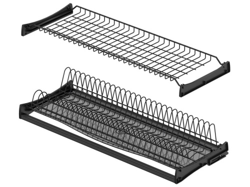 S-5162-A-16 Посудосушитель двойной с 1 поддоном (антрацит), ширина 900 мм (860х295-345) <1>