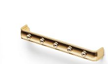 Ручка - скоба мебельная PAMAR MN2316Z160G140C101, золото 24 карата