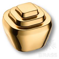 4180 016MP11 Ручка кнопка современная классика, глянцевое золото 16 мм