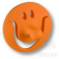 449025ST08 Ручка кнопка детская, рожица оранжевая