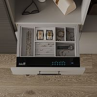 18200138 Выдвижной сейф ENIGMA с органайзером для украшений и аксессуаров, ширина 564 мм, шампань/бежевый