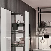 DISPENSA 90°/YOUBOXX 300 мм Комплект Полного Выдвижения, H1200 - 1600 мм, 3 полки ARENA style, цвет антрацит + YOUBOXX №3, Kesseböhmer